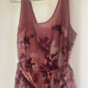 LC Lauren Conrad Floral Dress - Pink and Burgundy